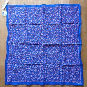 Madewell Cotton Bandana Scarf Hermitage Blue Multi Floral